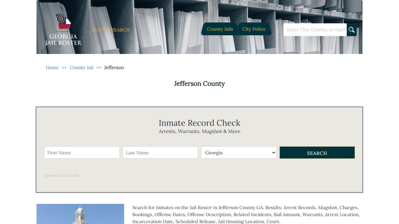 Jefferson County - Georgia Jail Inmate Search