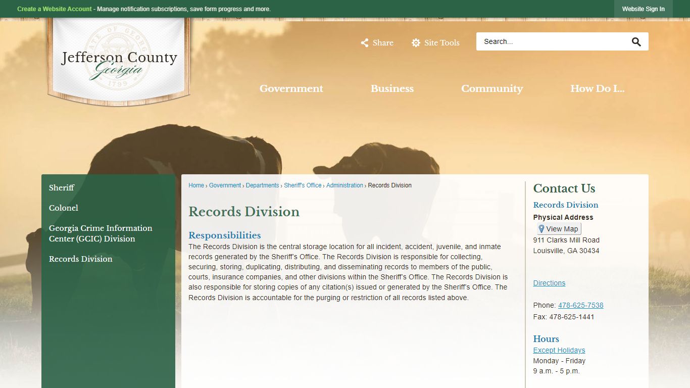 Records Division | Jefferson County, GA - Official Website