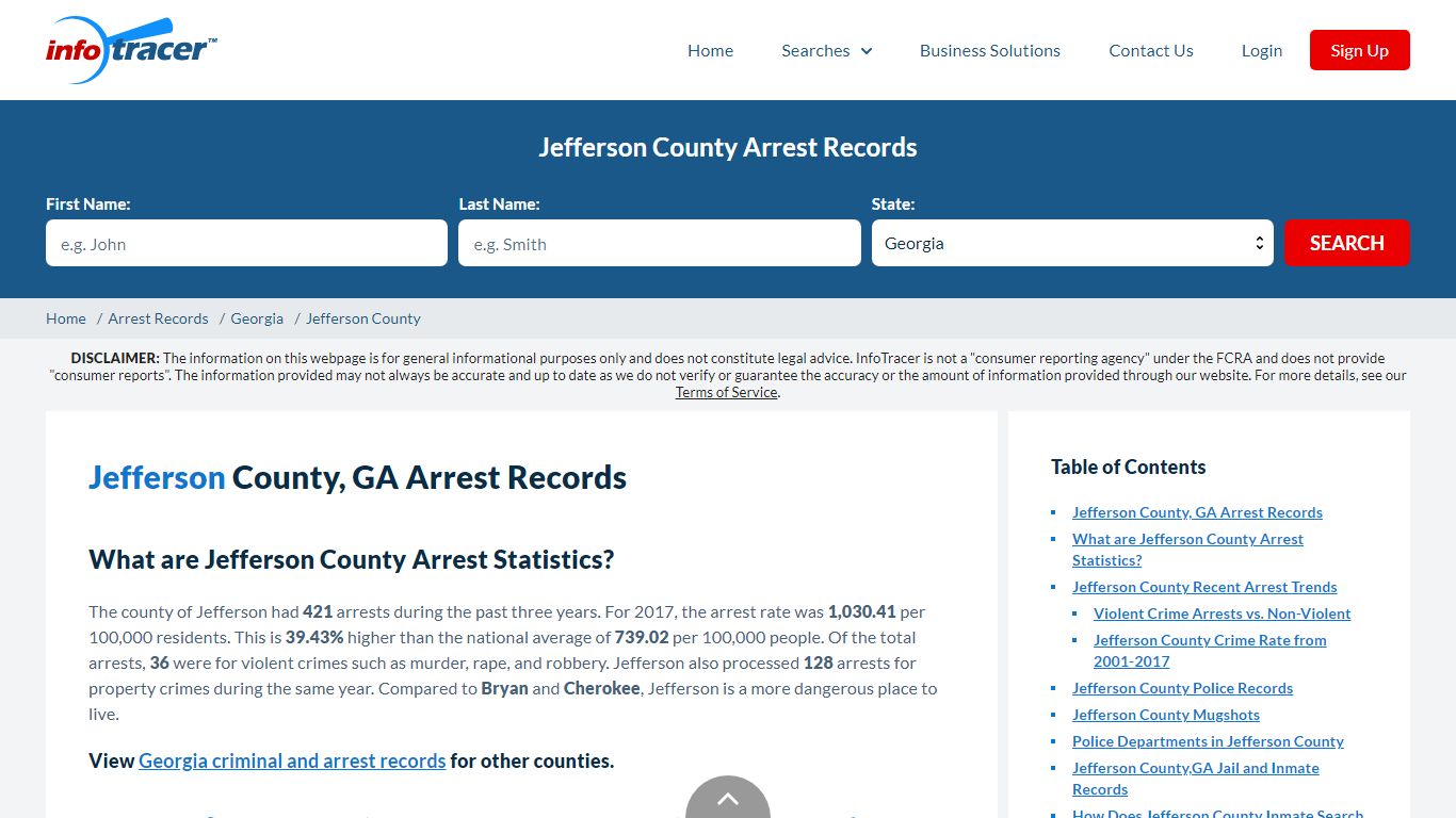 Jefferson County, GA Arrests, Mugshots & Jail Records - InfoTracer