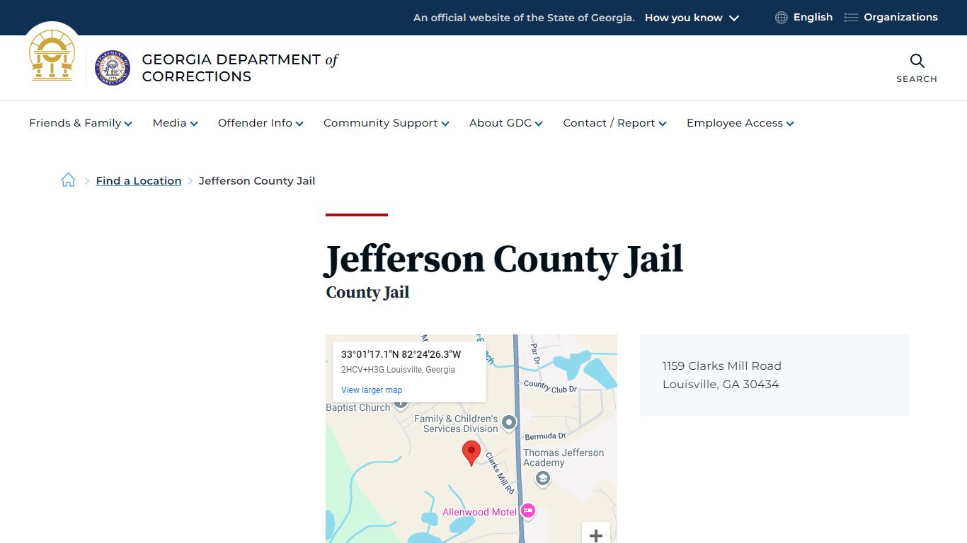 Jefferson County Jail - Georgia Department of Corrections